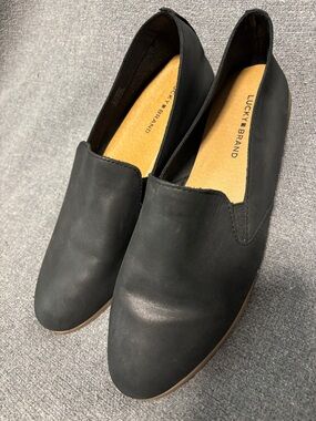 Lucky Brand Black Slip-On Loafers
